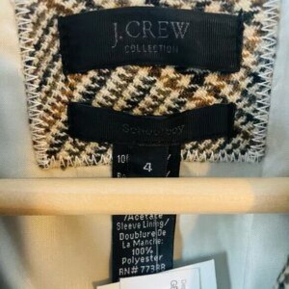 J. Crew Collection Wool Blazer Prince of Wales RARE NWT - Picture 7 of 12